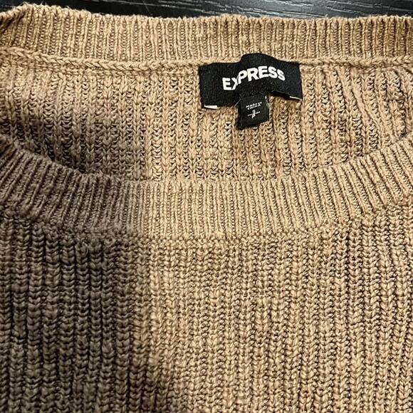 Express Chunky Knitted Brown Sweater Size Small - Picture 2 of 6
